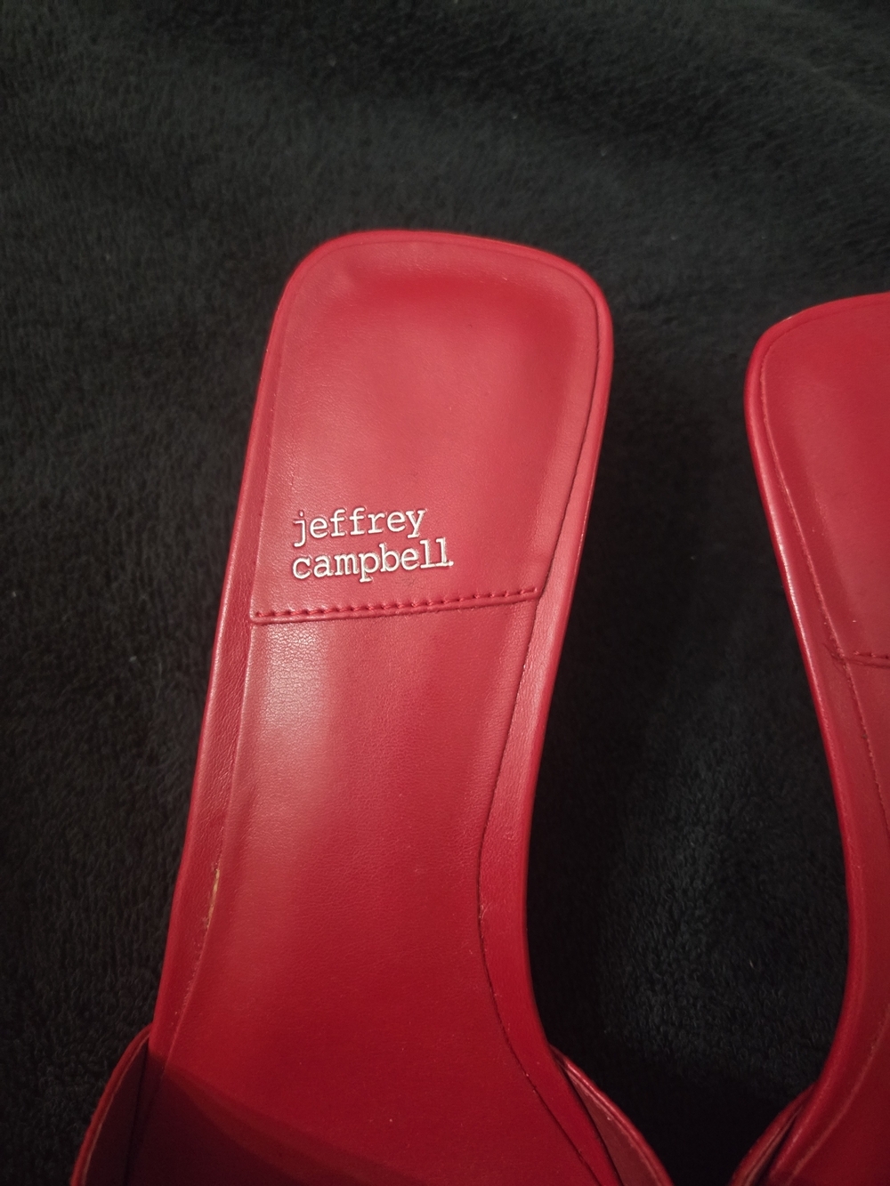 Jeffrey Campbell Women's Red Leather Slip-On Mules Size 11 NWT - Picture 7 of 11